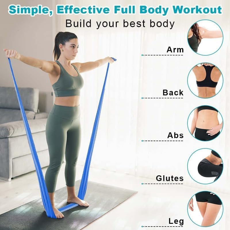 Exercise Resistance Bands, 3/4 Pack Resistance Bands Set, TPE Elastic Bands with 3/4 Resistance Levels, Workout Resistance Bands for Women and Men Strength Training, Yoga, Pilates