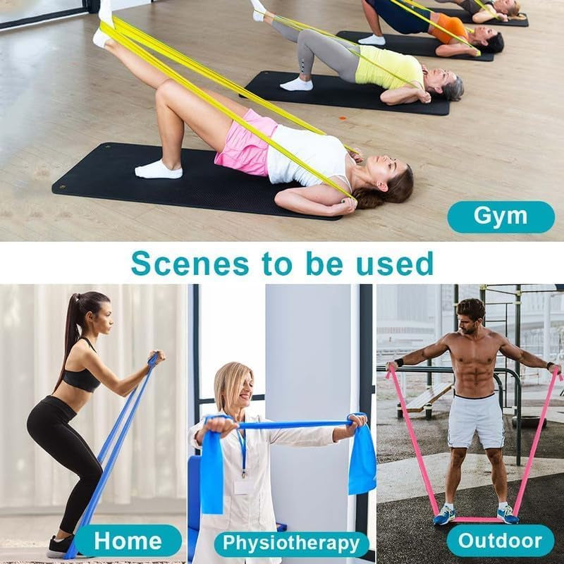 Exercise Resistance Bands, 3/4 Pack Resistance Bands Set, TPE Elastic Bands with 3/4 Resistance Levels, Workout Resistance Bands for Women and Men Strength Training, Yoga, Pilates