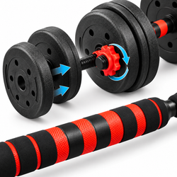 20KG Adjustable Dumbbell & Barbell Set thumbnail 3