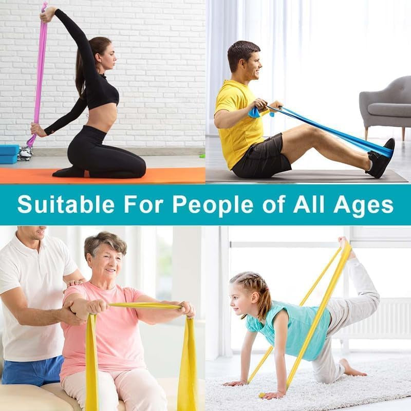 Exercise Resistance Bands, 3/4 Pack Resistance Bands Set, TPE Elastic Bands with 3/4 Resistance Levels, Workout Resistance Bands for Women and Men Strength Training, Yoga, Pilates