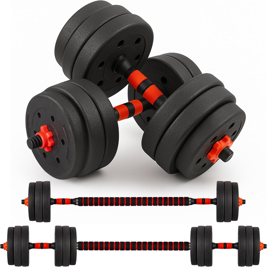 20KG Adjustable Dumbbell & Barbell Set